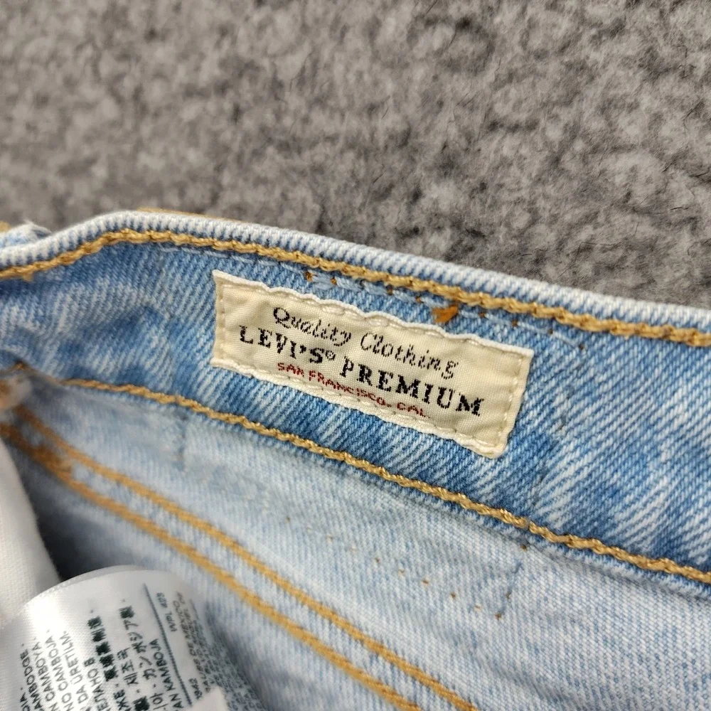 Levis Premium 501 Jeans Big E Mens Blue 33x30 Stretch Western Rodeo
